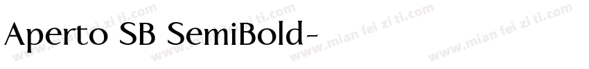 Aperto SB SemiBold字体转换